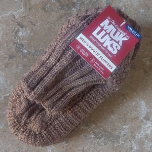 Muk Luks Men's Brown Bootie Slippers